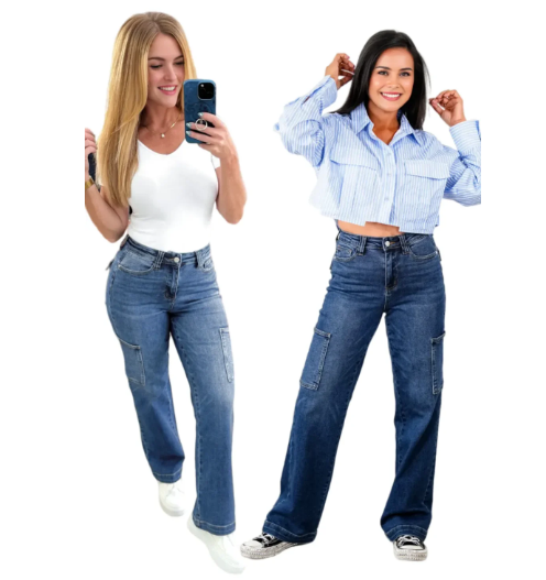 Chic Comfort Cargo Jeans
