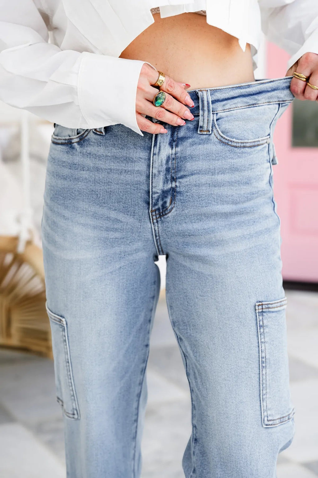 Chic Comfort Cargo Jeans